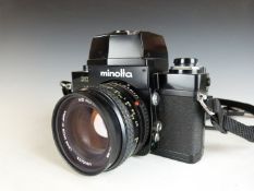 Minolta XM SLR camera with 50mm 1:1.4 lens