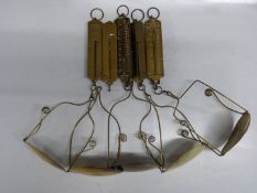 Five Victorian and later Salter postage or letter spring balances, some with S O and crown marks,