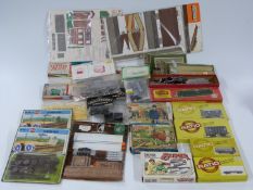 A collection of Airfix, Ratio, Dapol and similar white metal and plastic model kits including