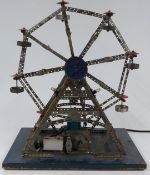 An electric Meccano Ferris / Big Wheel with Hornby motor, H 60cm