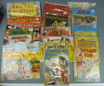 Twenty-three vintage children's colouring books, some TV and Western interest mostly ex shop, dating