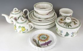 Approximately 96 pieces of Portmeirion dinner and tea ware decorated in the Botanic Garden pattern