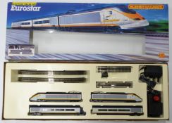 Hornby 00 gauge model railway Eurostar train set, R.647, in original box.