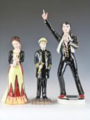 Three Lorna Bailey limited edition figures Elvis Presley, Megan and Captain, tallest 27cm