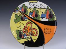 Lorna Bailey Old Ellgreave Pottery Watlands Avenue charger, limited edition 46/100, diameter 34cm