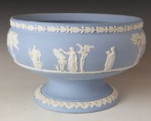 Wedgwood jasperware pedestal bowl, H13cm, diameter 22cm