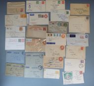 A selection of mainly George VI and early QEII first day covers, also airmail letters and cards
