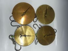 Four sets of Salter milk spring balances comprising Dairy Outfit Co. Ltd. Kings Cross London,