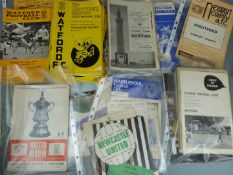 A large collection of 1960s and 70s football programmes including United Review
