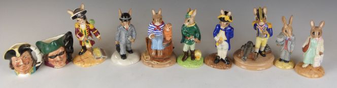 Seven Royal Doulton Bunnykins figures including Shipmates, Groom, limited edition examples etc., and