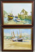 Eric Aldridge (Arlingham, Gloucestershire) two acrylic on board maritime studies, one Ivy and Kate