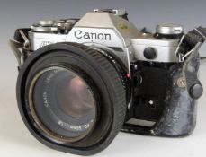 Canon AE1 SLR camera with 50mm 1:1.8 lens