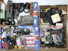 Large quantity of cameras and accessories to include Kodak No. 3 folding Brownie, Braun Paxette,