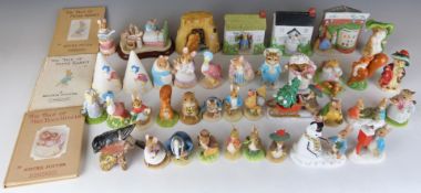 A large collection of Border Fine Arts and Schmid Enesco Beatrix Potter figures, collectables and