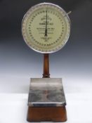 Hewitt's model A14 automatic taring scale, marked to dial for factory use only, height 75cm