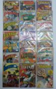 Twenty-two DC comic books including Aquaman 15, Hawkman 13 and 14, Jimmy Olsen 74 and 82,