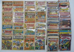 One-hundred-and-thirty-eight Spider-Man Weekly comic books including a near complete run 11-109,