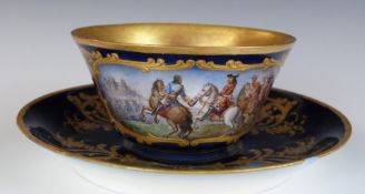 Sèvres cabinet cup and saucer with Siege de Lille to base