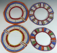 Eight African tribal Masai beaded necklaces possibly to be worn together, diameter 40cm