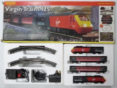 Hornby 00 gauge model railway Virgin Trains 125 train set, R1023, in original box.