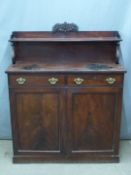 Victorian mahogany credenza, W106 x D41 x H125cm