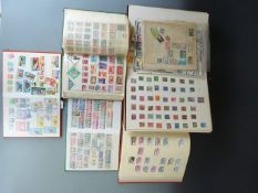 A box of all-world stamp albums