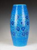 A retro Bitossi vase with geometric decoration, H26cm