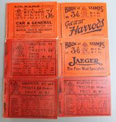 Six George V stamp booklets all with two thirds or more stamps present
