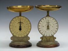 Two Salter coin checker spring balances, both to weigh silver and copper coins, one a No 53 model