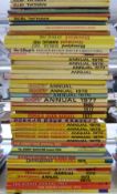Fifty Disney related annuals including Disneyland Annual, Walt Disney's Paint Book, Donald Duck,