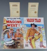 Two Walt Howarth signed limited edition original artwork prints Wagon Train starring Robert Horton