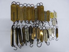 Twenty eight Salter spring balances, mainly postage examples including some with Victorian and later