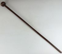 African tribal Zulu carved knobkerrie, H79cm