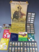 Two albums of cigarette cards including ships, Frys, Wills, etc and coin albums including Whitman