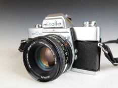 Minolta SRT303b SLR camera with 50mm 1:1.7 lens