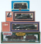 Four 00 gauge model railway locomotives Mainline Steam Sound LMS 4-6-0 Royal Scot 6100 37-080,