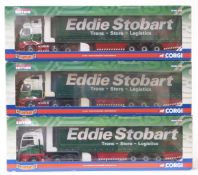 Three Corgi Hauliers of Renown Eddie Stobart 1:50 scale limited edition diecast model lorries, two