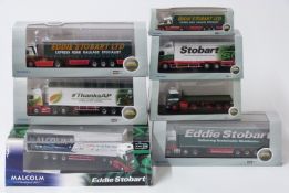 Seven Oxford Diecasts diecast model Eddie Stobart lorries, all in original display boxes.