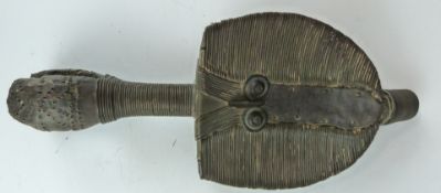 Gabon, West Africa, tribal Kota reliquary head, H33cm