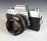 Minolta SRT102 SLR camera with 50mm 1:1.7 lens