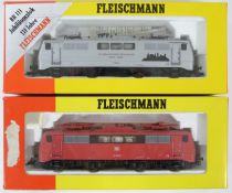 Two Fleischmann 00 gauge Electric Bo-Bo model railway locomotives, 984347 and 4347, in original