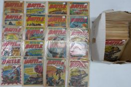 One-hundred-and-twenty Battle Picture Weekly comic books including numbers 1-3 all dating from