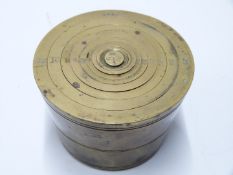 Set of 32oz downwards Troy ounce nesting cup weights, each with lion verification stamps