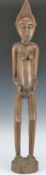 African tribal Yoruba carved fertility / maternity figure of elongated form, H72cm