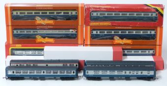 Thirteen Tri-ang and Hornby 00 gauge model railway BR Mk III coaches, most in boxes.