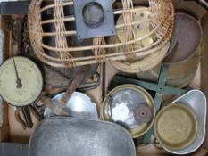 Salter scale parts to include dials, pans etc