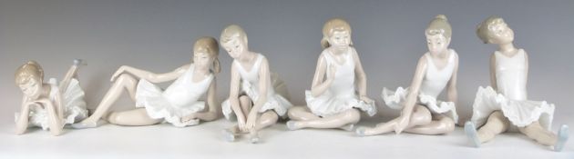 Six Nao ballerina figurines, tallest 15cm