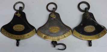 Three Salter quadrant balances, to weigh 14lb, 112lb and 200lb