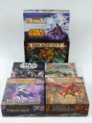 Six Sci-Fi and Fantasy board games including Dungeons & Dragons 'The Legend of Drizzt', 'Wrath of