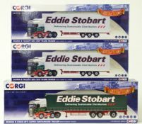 Three Corgi Hauliers of Renown Eddie Stobart 1:50 scale limited edition diecast model Scania R